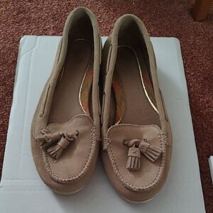 Sperry Women's Moccasins in Tan Suede